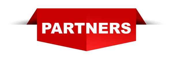 Piros Vector Banner Partnerek — Stock Vector