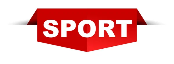 Bannière Vectorielle Rouge Sport — Image vectorielle