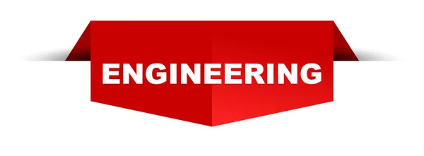 Piros Vector Banner Engineering — Stock Vector