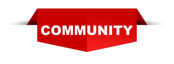 Rode Vector Banner Gemeenschap — Stockvector