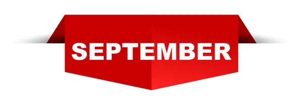 Kırmızı Vektör Afiş Eylül — Stok Vektör