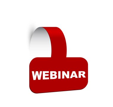 Kırmızı vektör afiş webinar