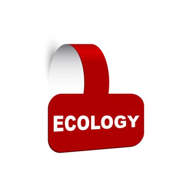 Kırmızı vektör afiş ekoloji