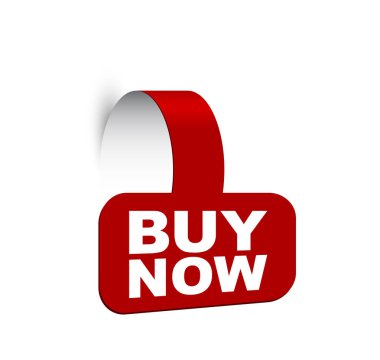 Kırmızı vektör afiş satın şimdi