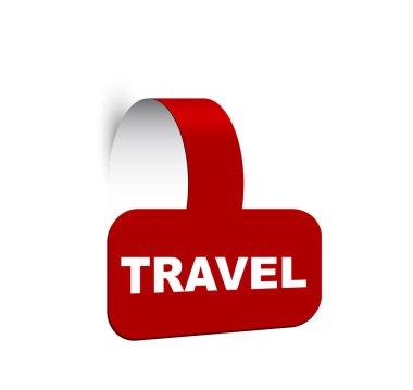 Kırmızı vektör afiş seyahat