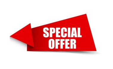 Kırmızı vektör afiş özel teklif