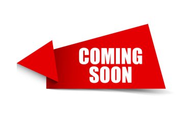 Yakında kırmızı vektör afiş