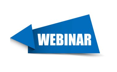 Mavi vektör afiş webinar