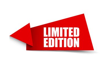 Kırmızı vektör afiş limited edition