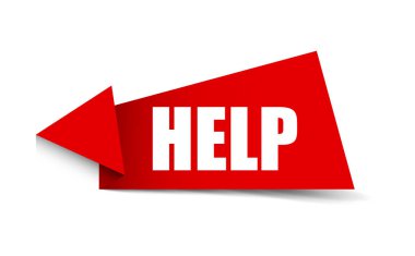 Kırmızı vektör afiş yardım