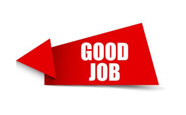Kırmızı vektör afiş iyi iş