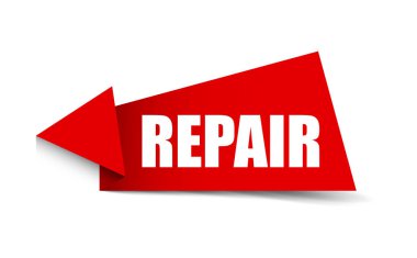 Kırmızı vektör afiş onarım