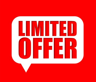 Kırmızı vektör afiş sınırlı teklif