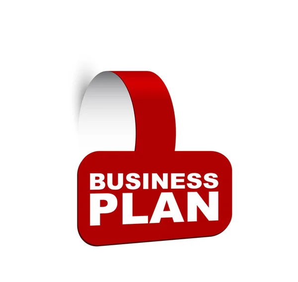 Red Vector Banner Business Plan — Stock Vector