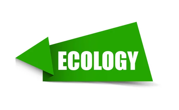 Green Vector Banner Ecology — Stock Vector