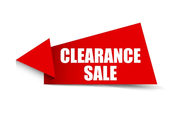 Red Vector Banner Clearance Sale — Stock Vector