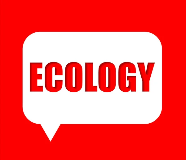Röd Vektor Banner Ekologi — Stock vektor