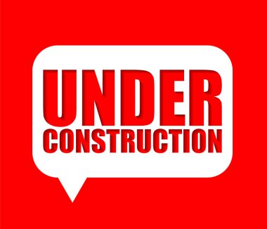 Kırmızı vektör banner yapım aşamasında