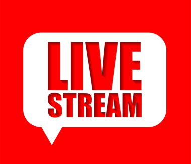 Kırmızı vektör afiş canlı akışı