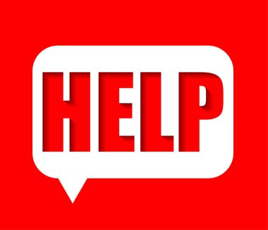 Kırmızı vektör afiş yardım