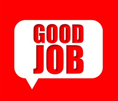 Kırmızı vektör afiş iyi iş