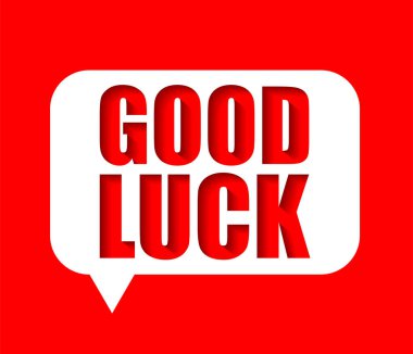 Kırmızı vektör afiş iyi şanslar