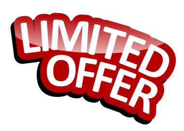 Kırmızı vektör afiş sınırlı teklif