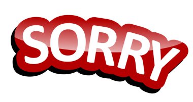 Kırmızı vektör afiş özür