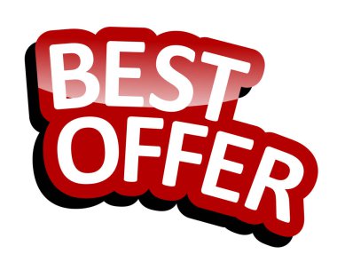 Kırmızı vektör afiş en iyi teklif