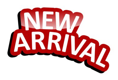 Kırmızı vektör afiş yeni varış