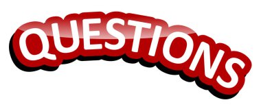 Kırmızı vektör banner soru