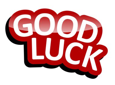 Kırmızı vektör afiş iyi şanslar