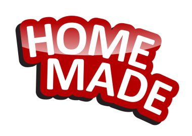 Kırmızı vektör afiş ev yaptı