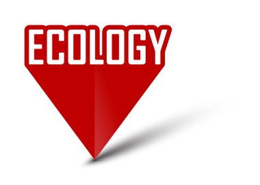 Kırmızı vektör afiş ekoloji