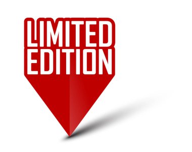 Kırmızı vektör afiş limited edition