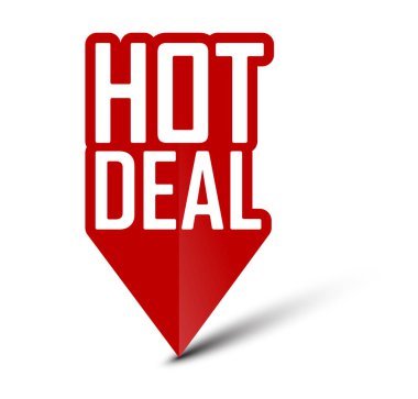 Kırmızı vektör afiş sıcak fırsat