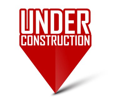 Kırmızı vektör banner yapım aşamasında