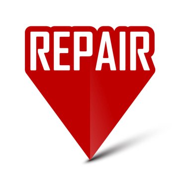 Kırmızı vektör afiş onarım