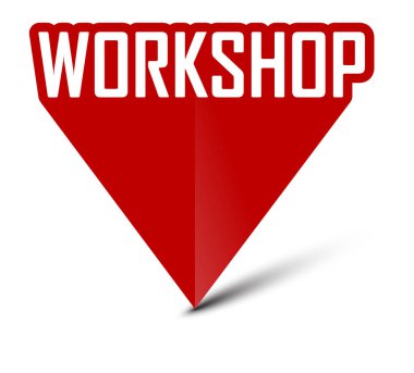 Kırmızı vektör afiş Çalıştayı