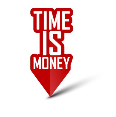 Kırmızı vektör afiş vakit nakittir