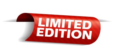 Kırmızı vektör afiş limited edition