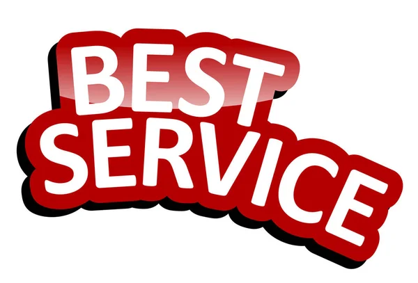 Rode Vector Banner Beste Service — Stockvector