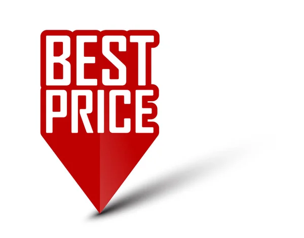 Red Vector Banner Best Price — Stock Vector
