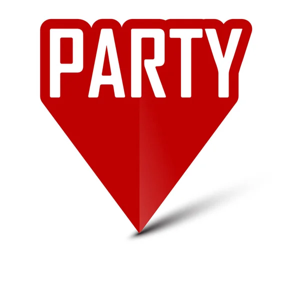 Red Vector Banner Party — Stock Vector