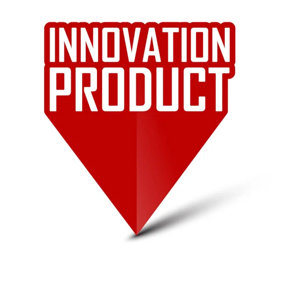 Vector Rojo Banner Producto Innovación — Archivo Imágenes Vectoriales