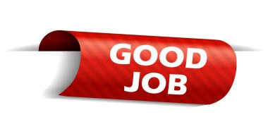 Kırmızı vektör afiş iyi iş