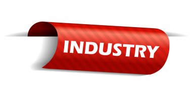 Kırmızı vektör afiş sanayi