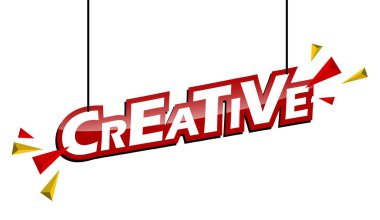 Kırmızı ve sarı etiket yaratıcı