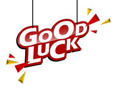 Kırmızı ve sarı etiket iyi şanslar