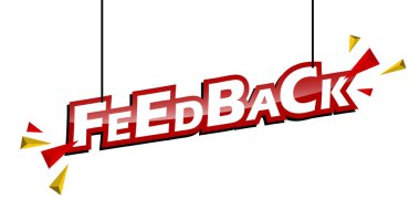 Kırmızı ve sarı etiket geri bildirim